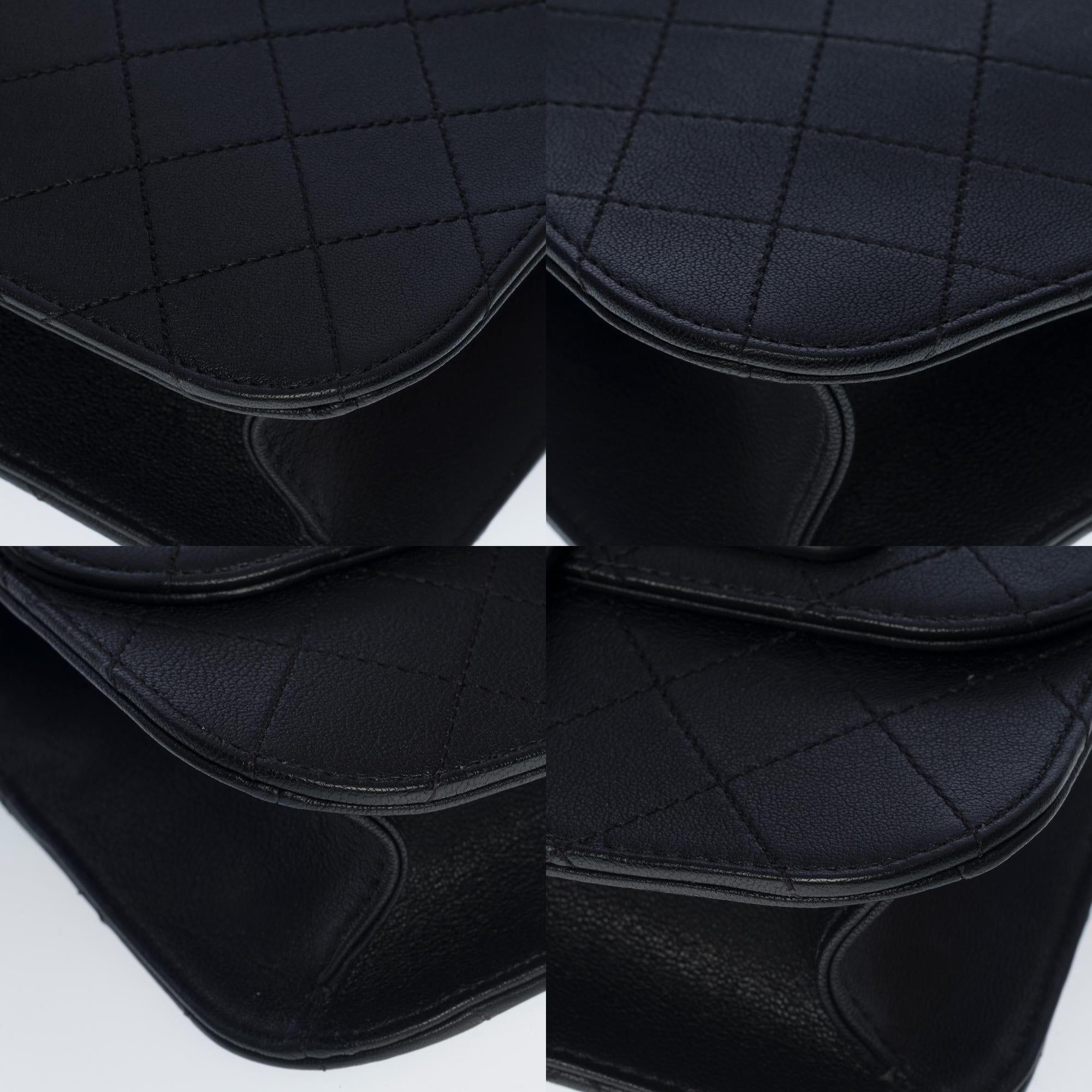 NEW Limited Edition Classic Chanel Black Calfskin Shoulder Bag, GHW