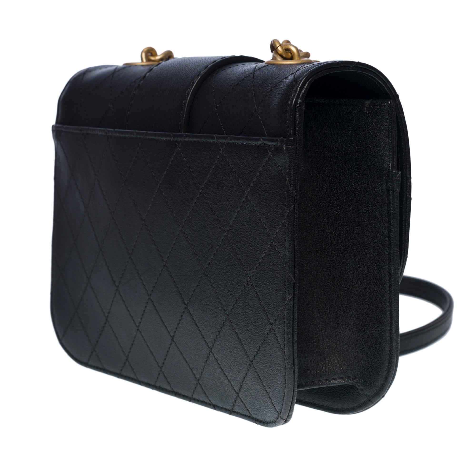 NEW Limited Edition Classic Chanel Black Calfskin Shoulder Bag, GHW
