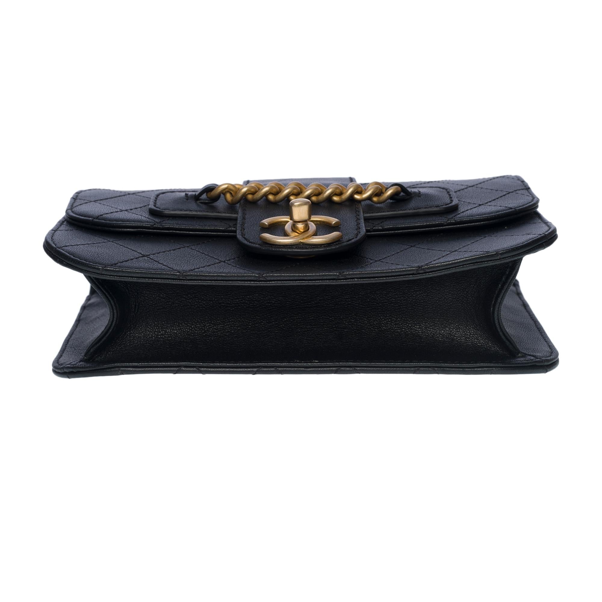 NEW Limited Edition Classic Chanel Black Calfskin Shoulder Bag, GHW