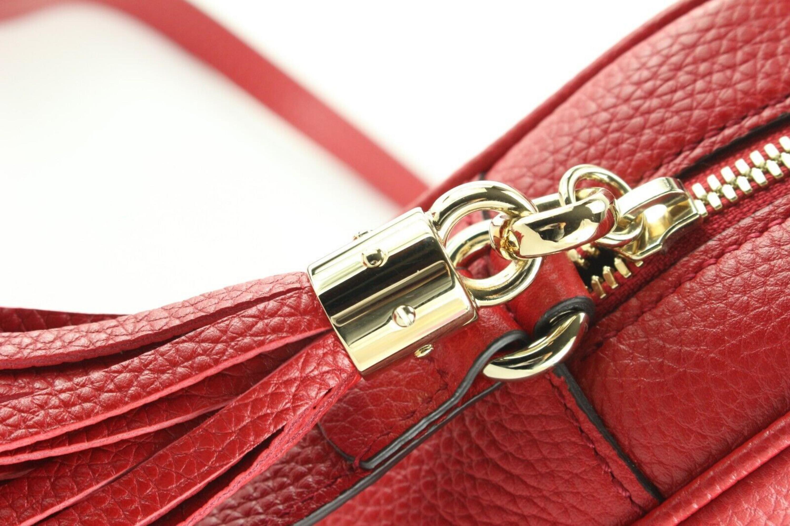 Gucci - Disco Soho Crossbody aus rotem Kieselsteinen-Leder von Gucci