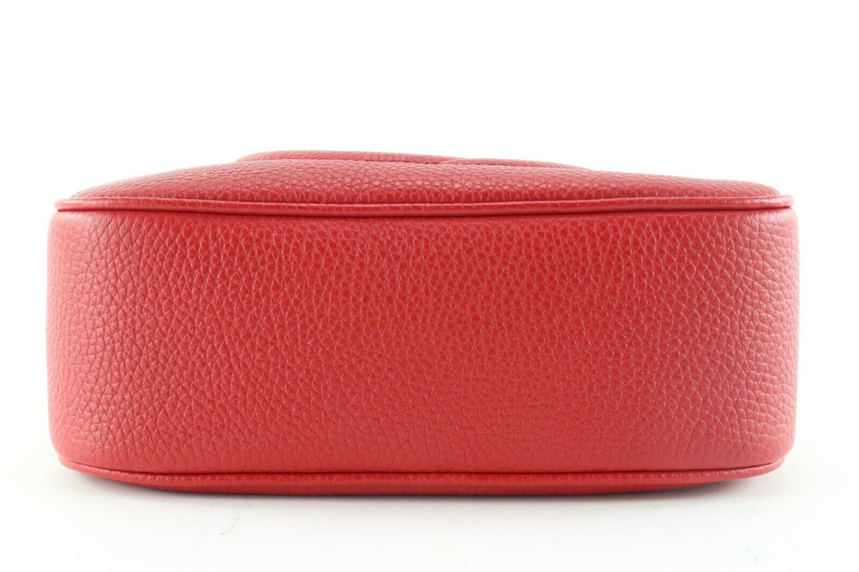 Gucci - Disco Soho Crossbody aus rotem Kieselsteinen-Leder von Gucci