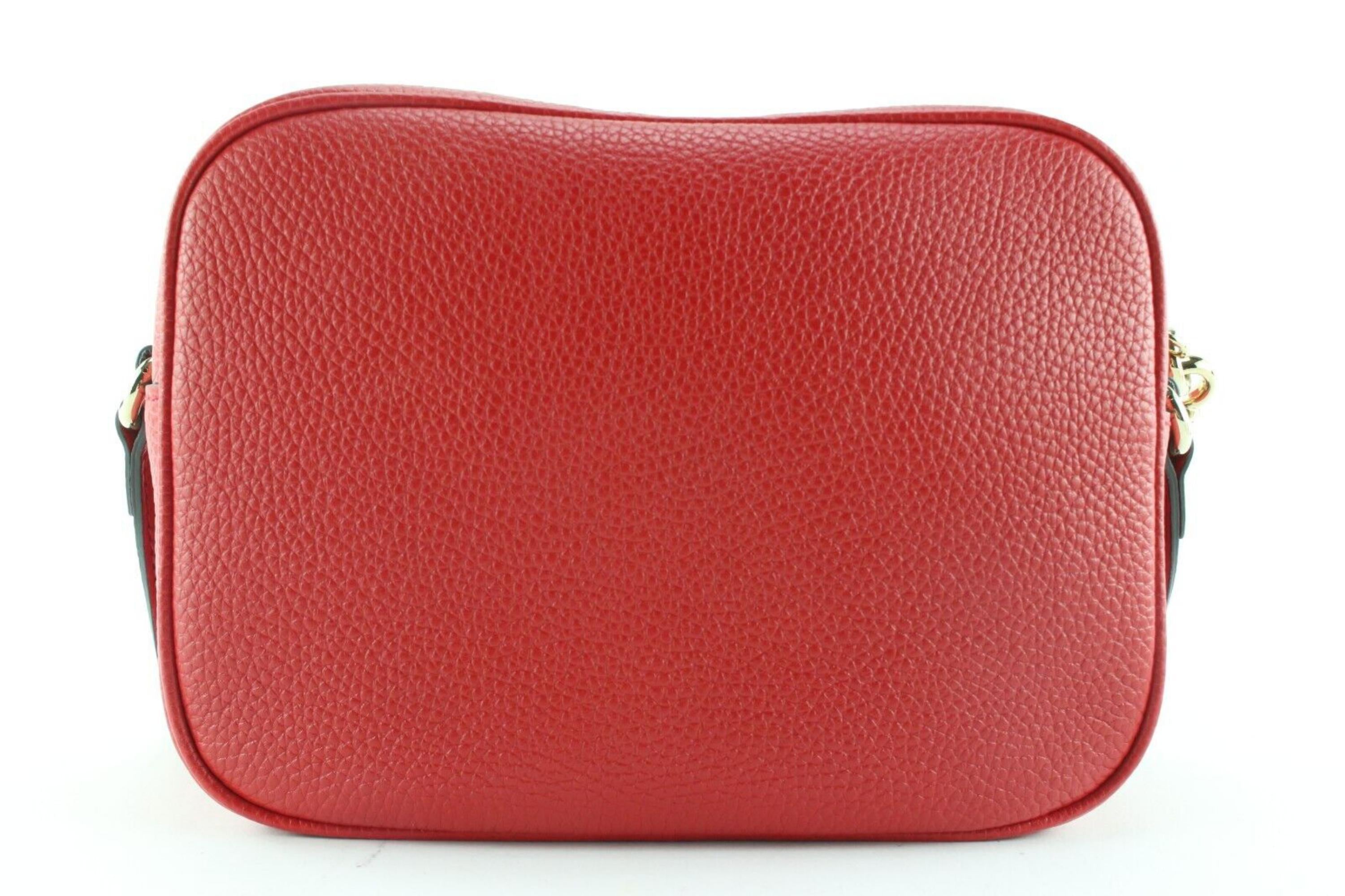 Gucci - Disco Soho Crossbody aus rotem Kieselsteinen-Leder von Gucci