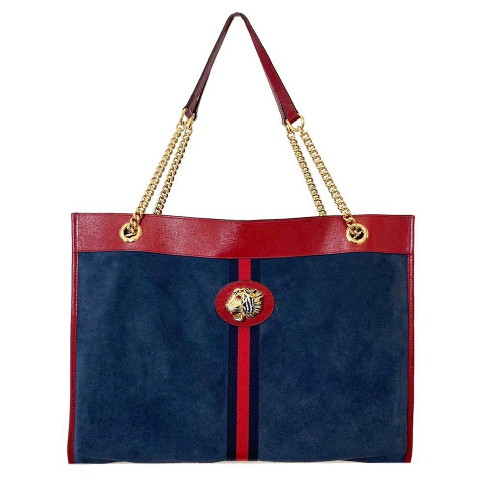 Gucci Rajah large suede shopper bag