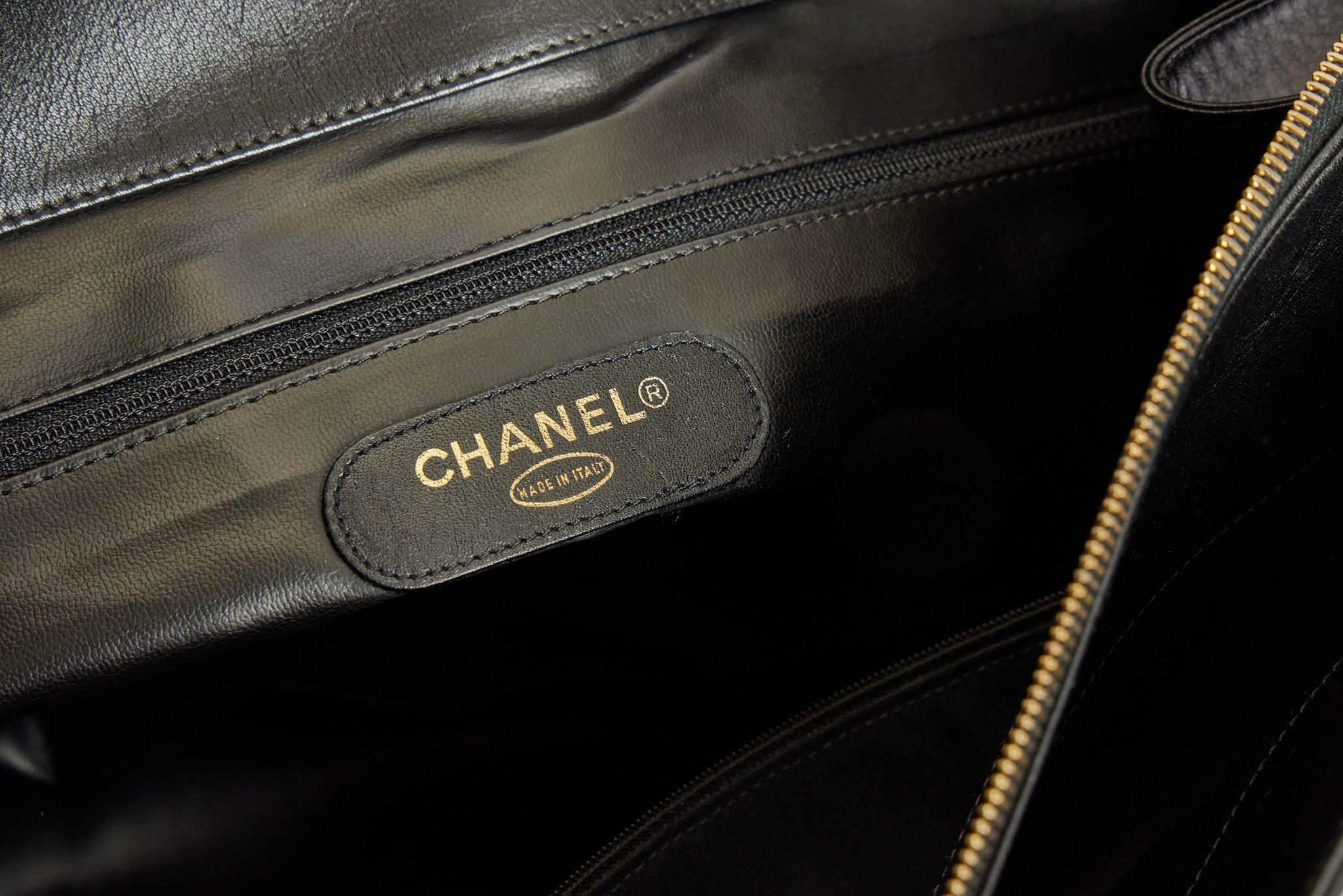 NEW Chanel Vintage Black Supermodel XL Weekender