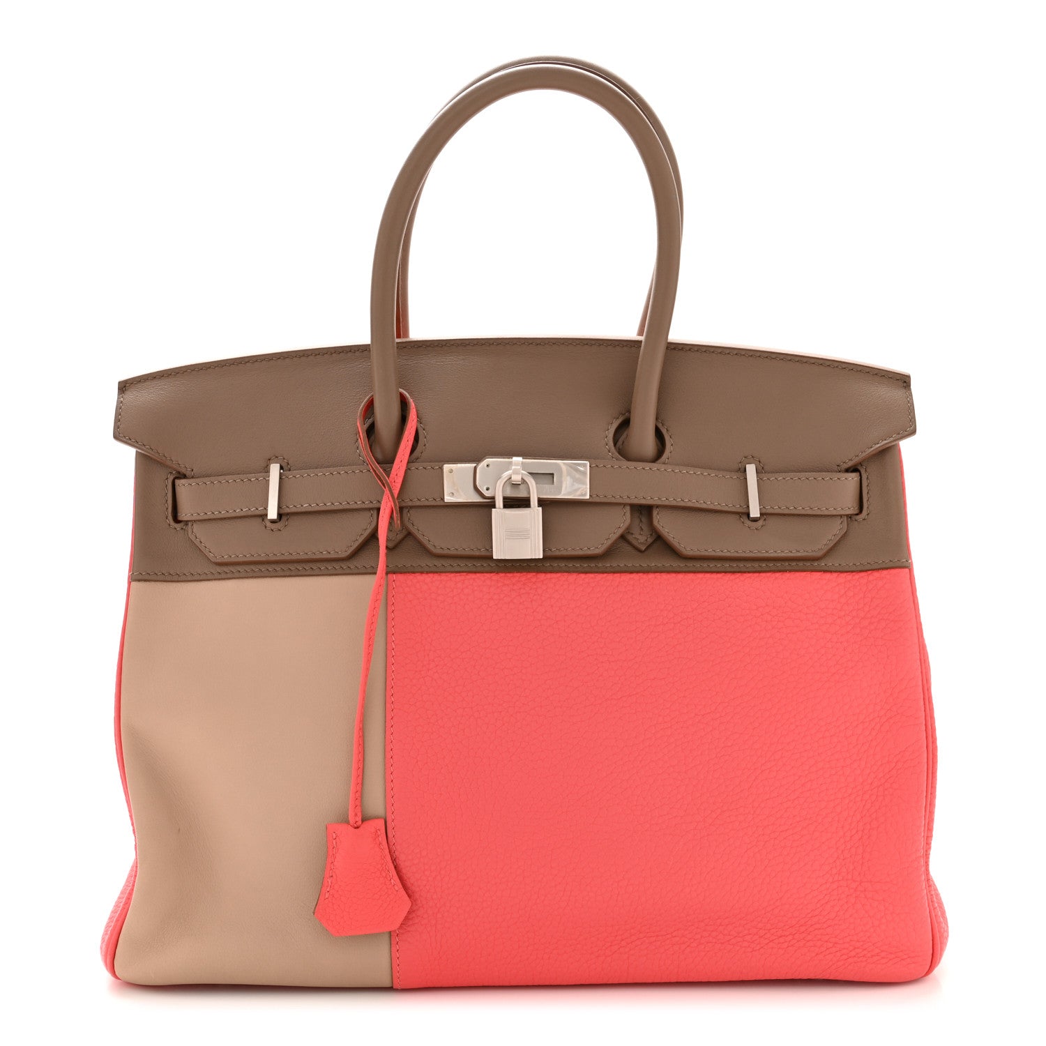 NEW Hermes Birkin handbag Tadelakt Casaque Tri-Color Togo 35