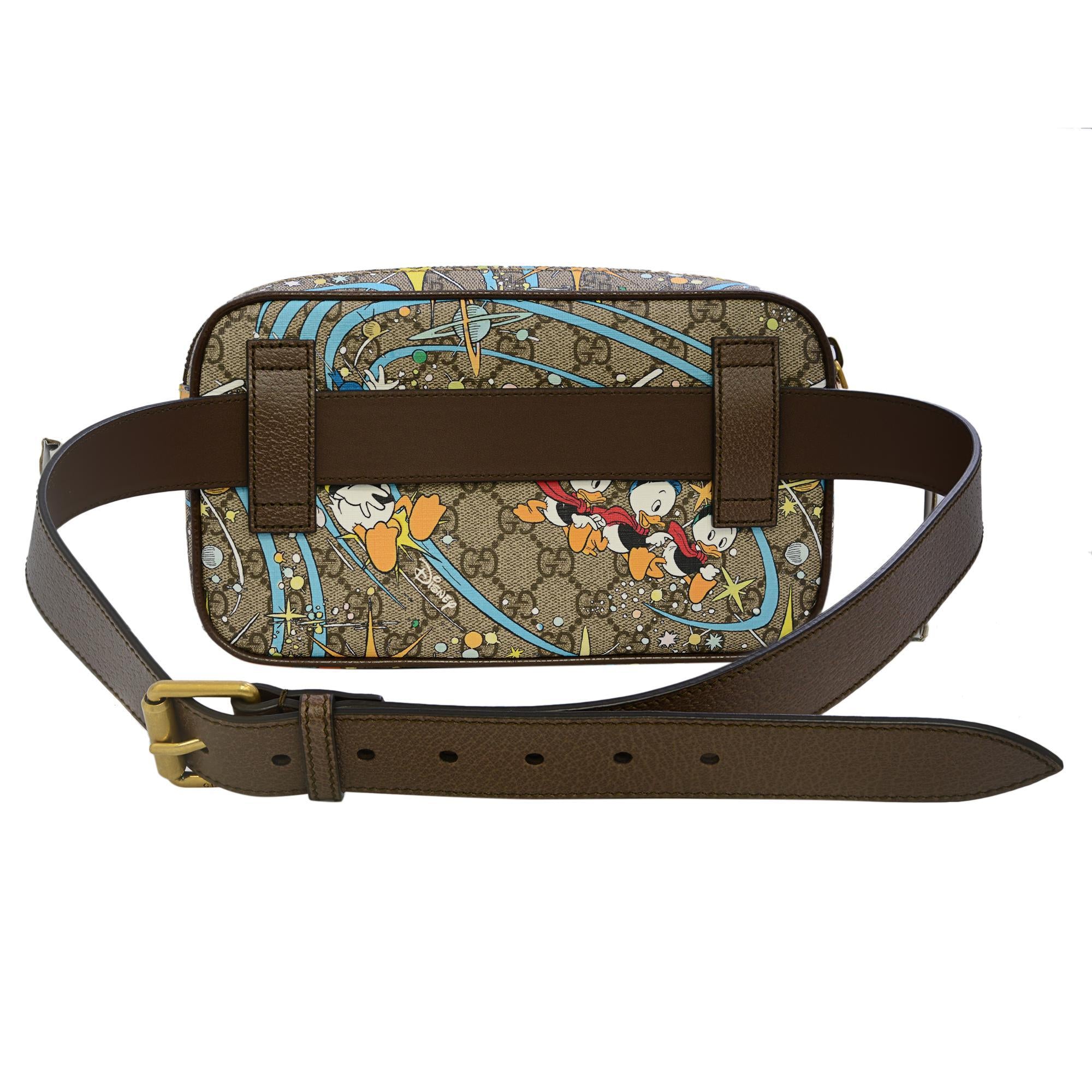 NEW Gucci GG Supreme Donald Duck Disney x Gucci unisex leather belt bag