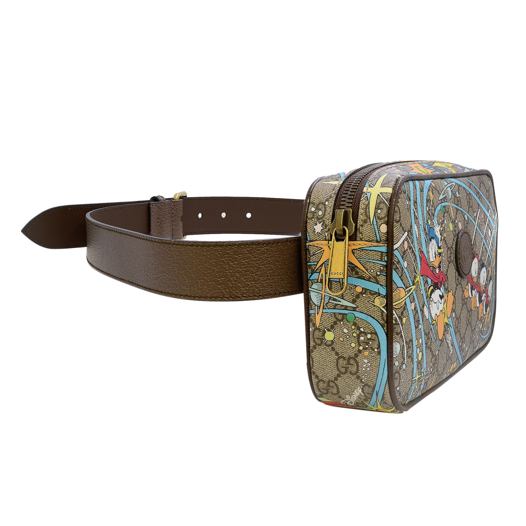 NEW Gucci GG Supreme Donald Duck Disney x Gucci unisex leather belt bag