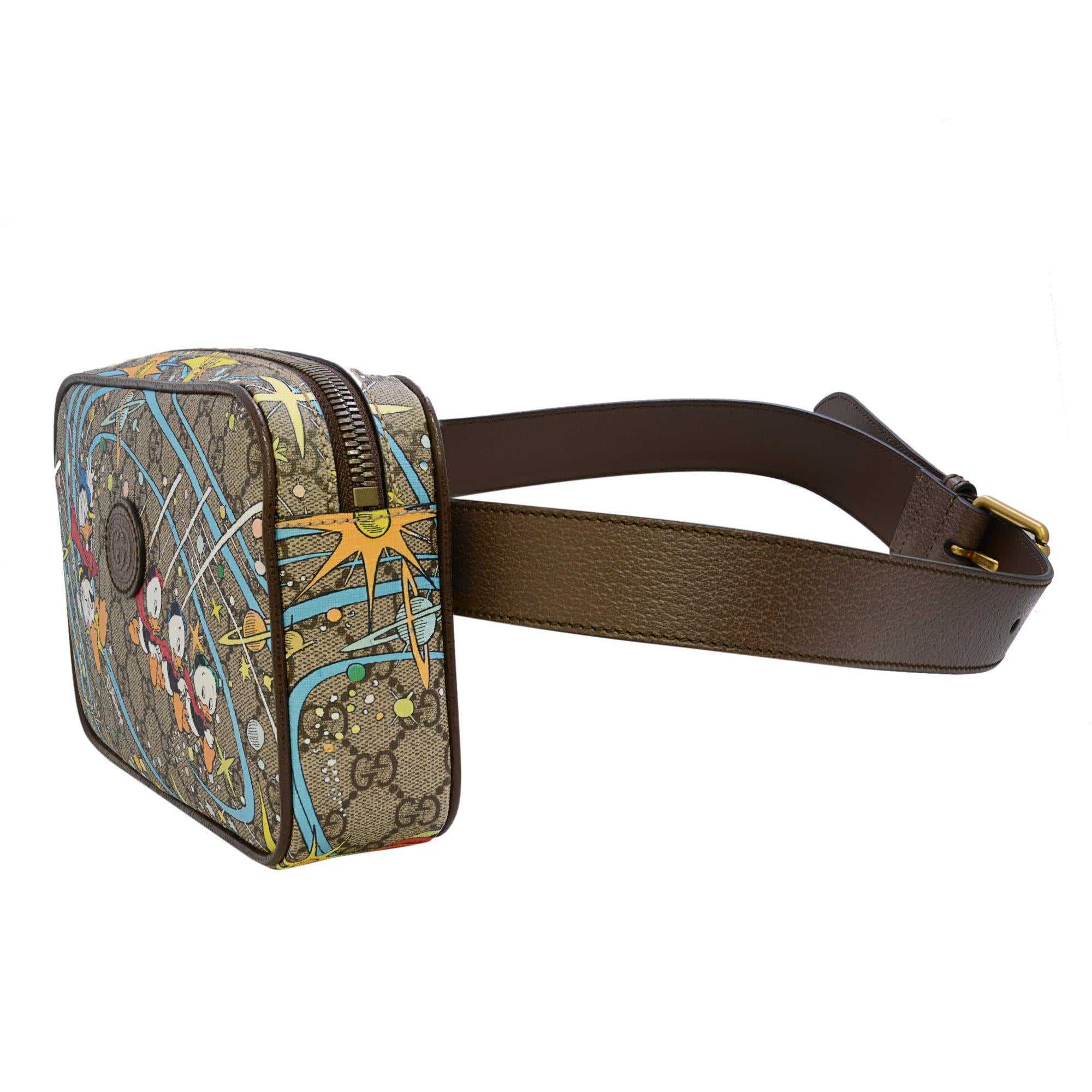 NEW Gucci GG Supreme Donald Duck Disney x Gucci unisex leather belt bag