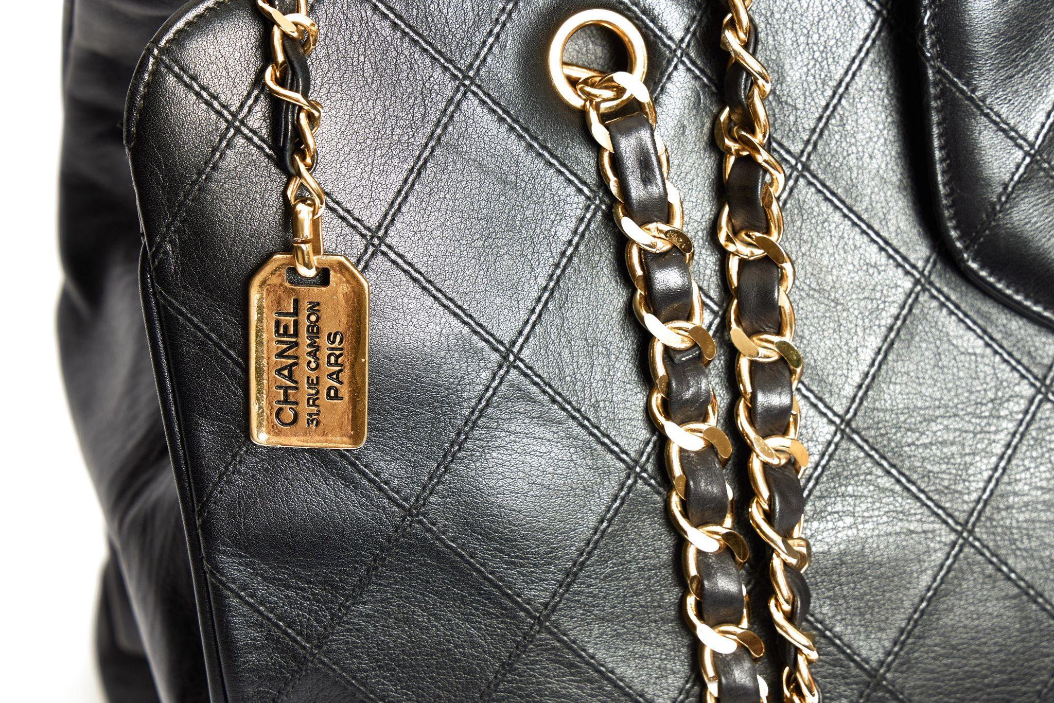 NEW Chanel Vintage Black Supermodel XL Weekender