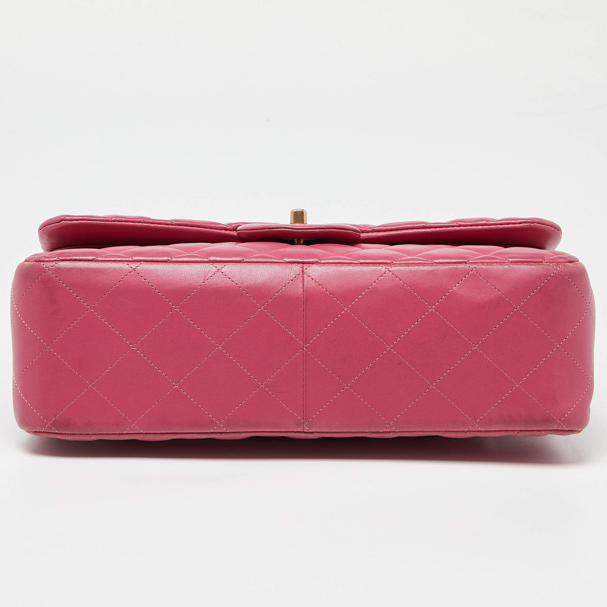 NEW Chanel Pink Quilted Leather Jumbo Classic Double Flap Bag