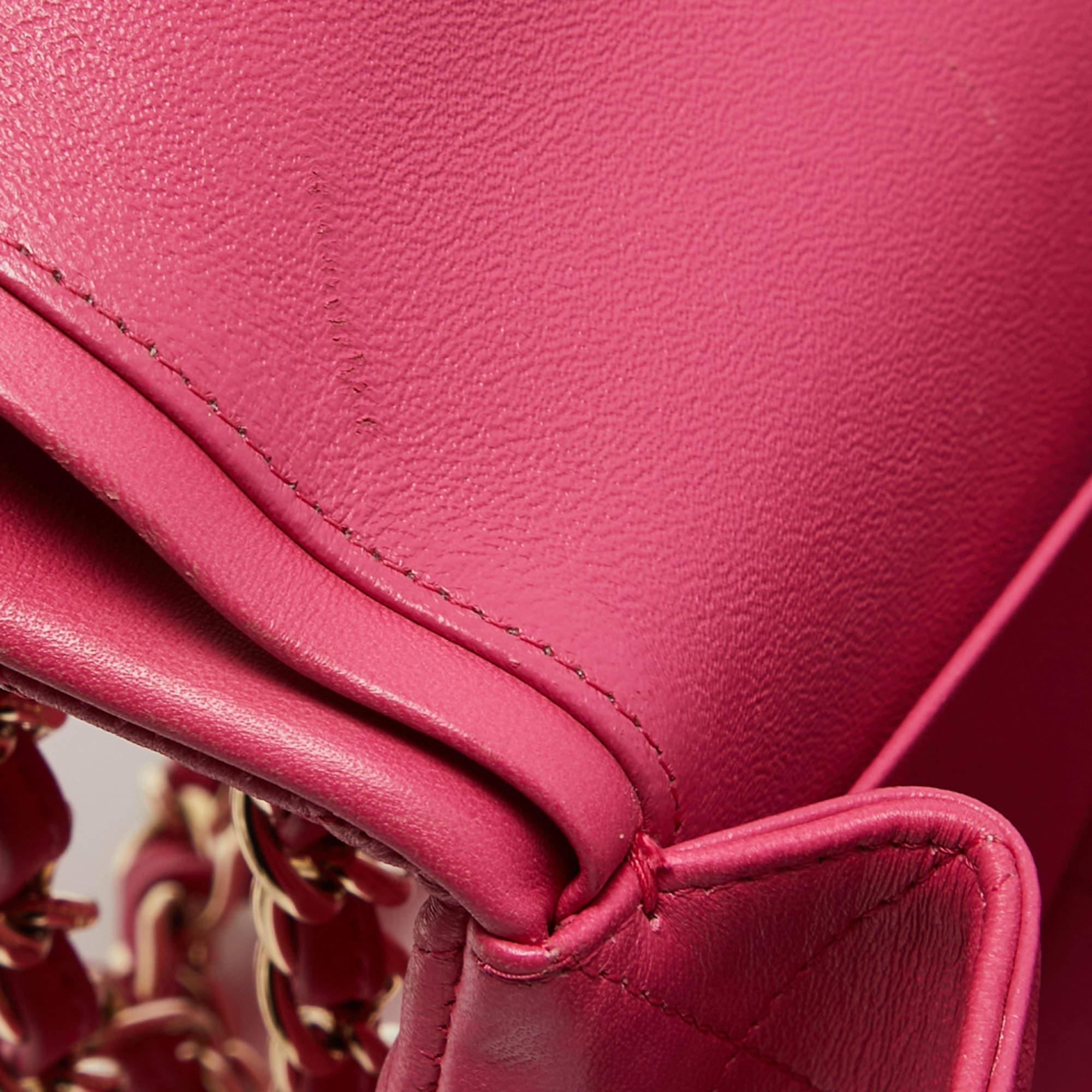 NEW Chanel Pink Quilted Leather Jumbo Classic Double Flap Bag