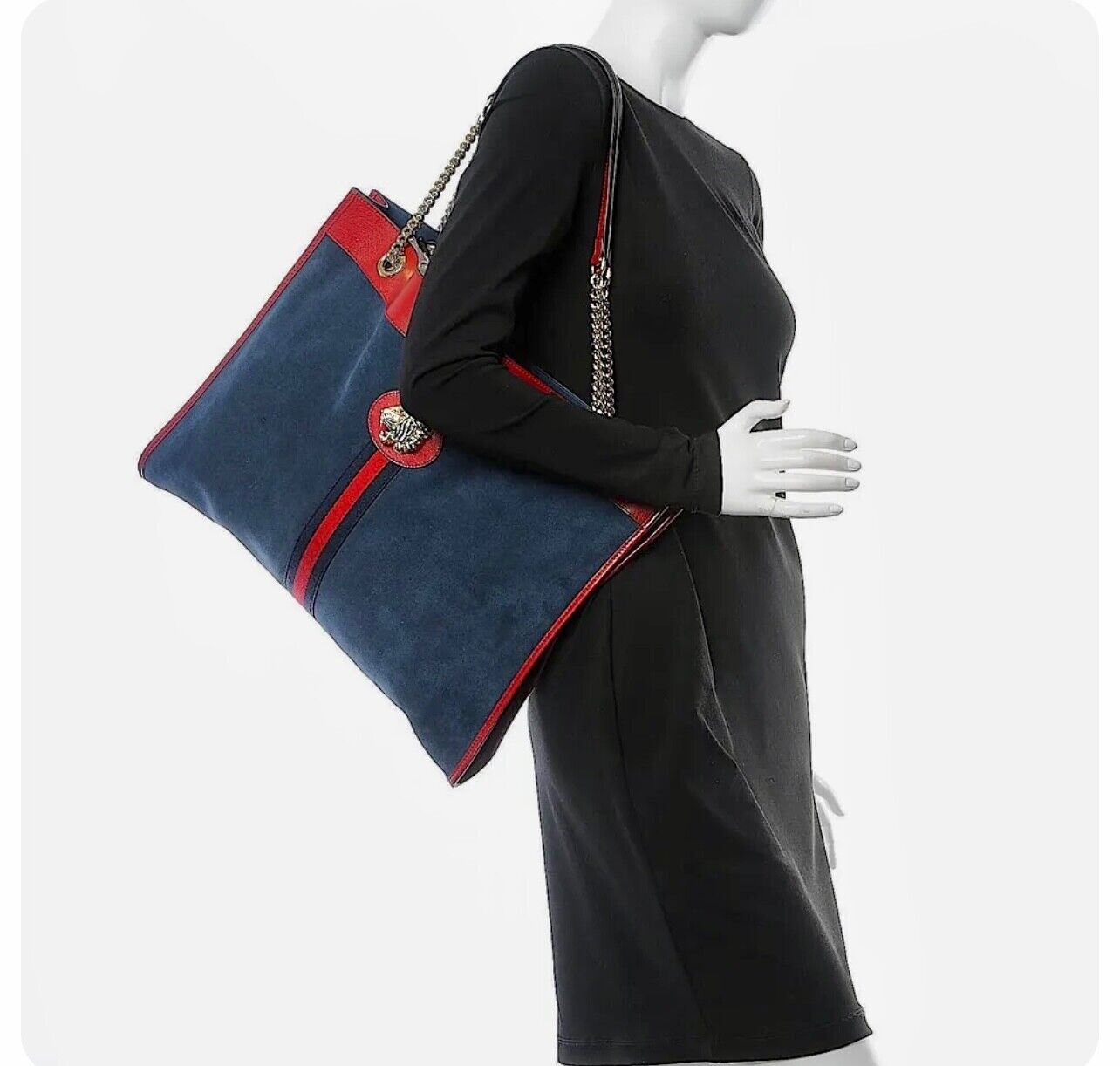 Gucci Rajah large suede shopper bag