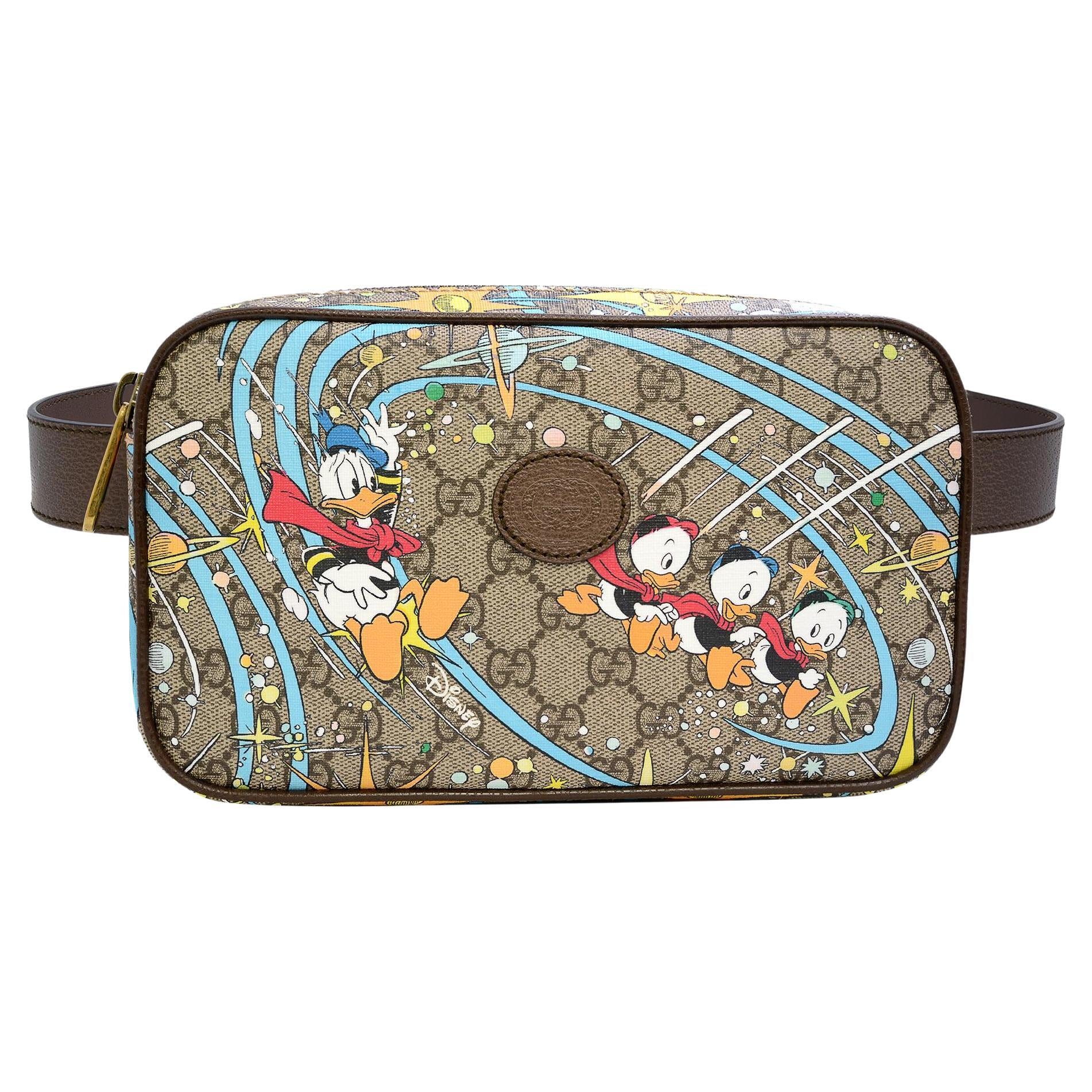 NEW Gucci GG Supreme Donald Duck Disney x Gucci unisex leather belt bag