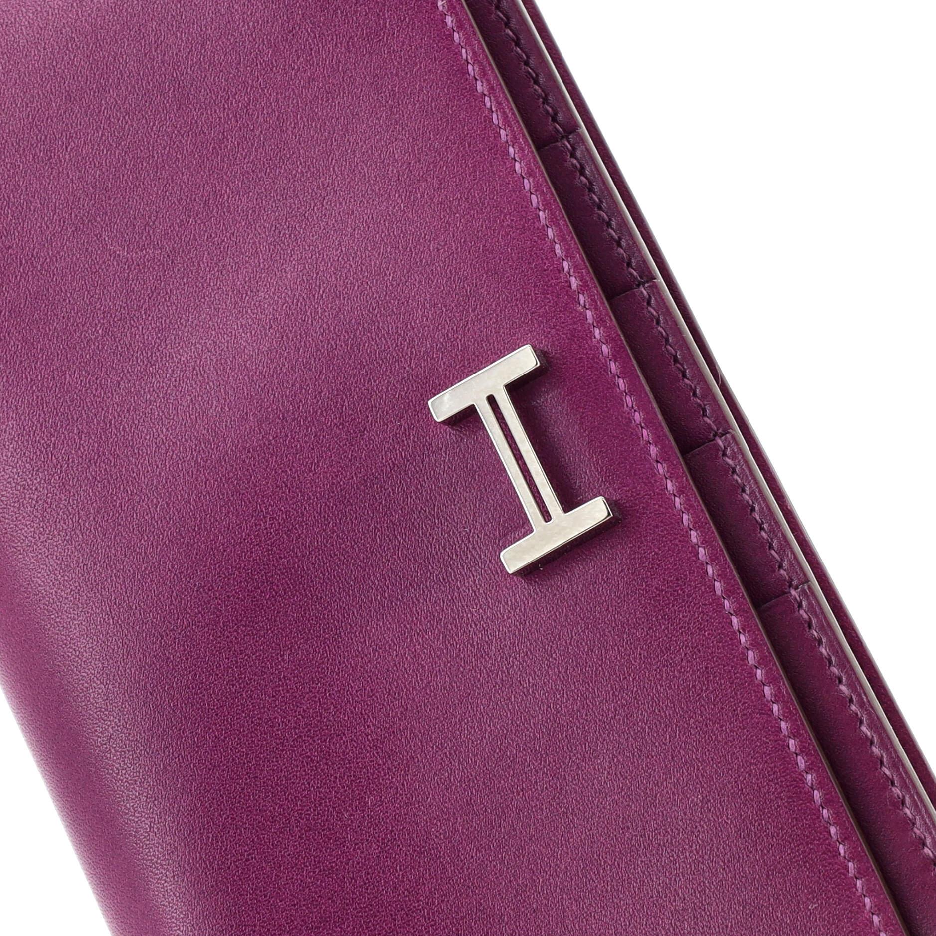 NEW Hermes Bearn Wallet Tadelakt with Lizard Long