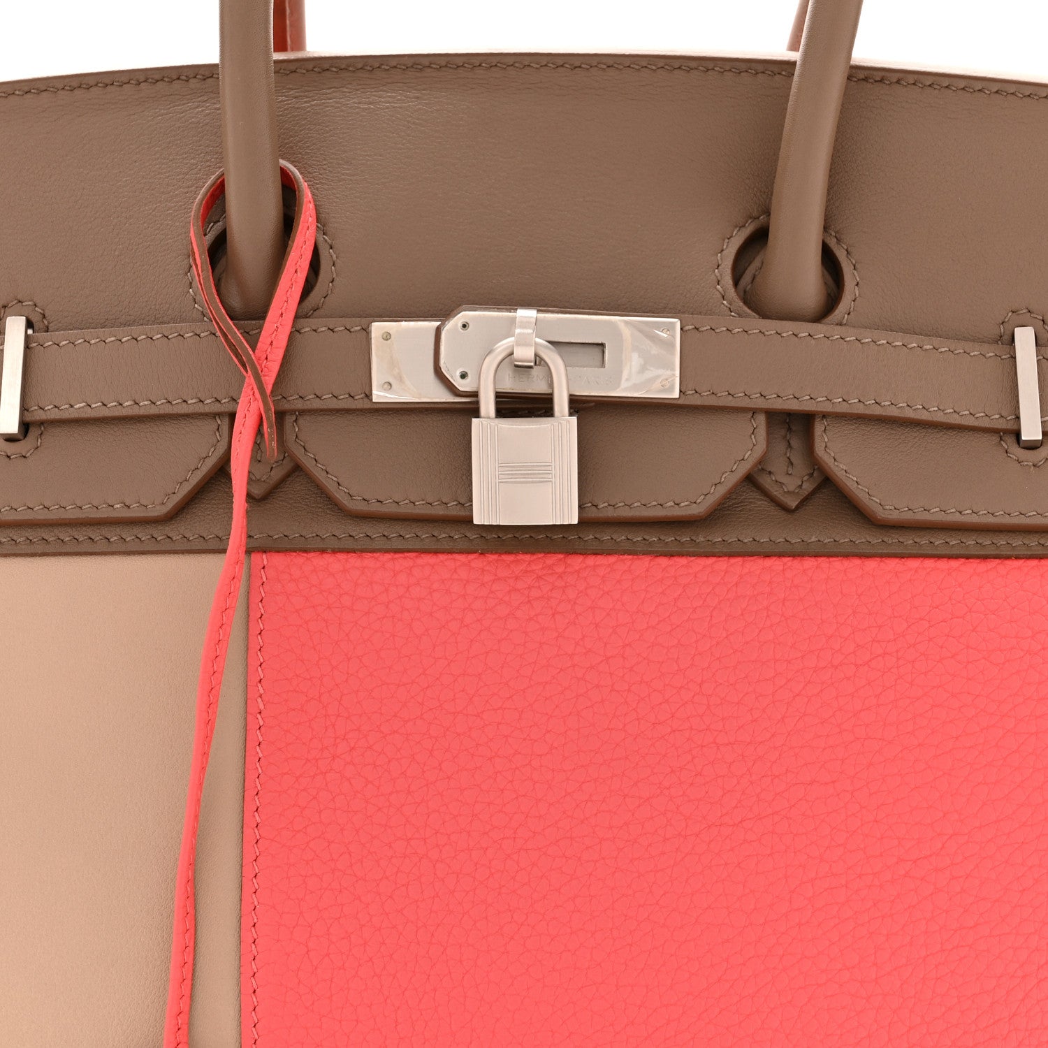 NEW Hermes Birkin handbag Tadelakt Casaque Tri-Color Togo 35