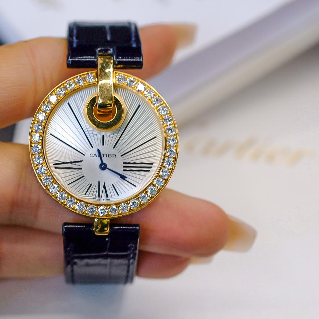 Cartier with diamond dial and captive 35 mm