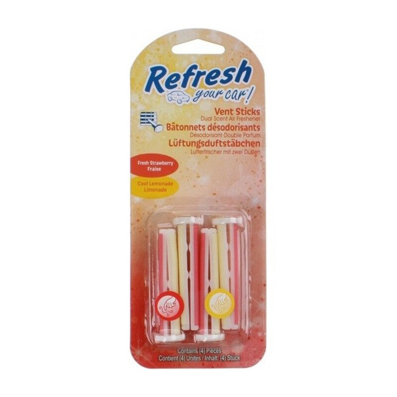 California Scents Auto Luchtverfrisser California Scents Vent Sticks Aardbei Citroen (2 Pcs)